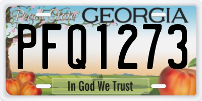 GA license plate PFQ1273