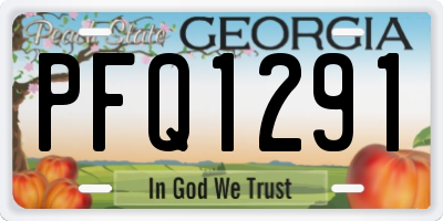 GA license plate PFQ1291