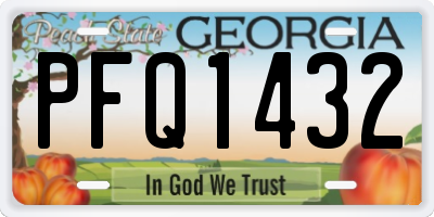 GA license plate PFQ1432