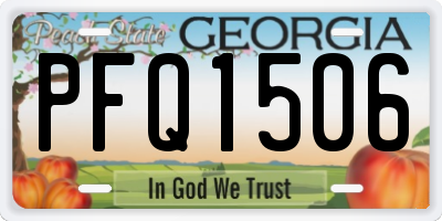 GA license plate PFQ1506