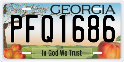 GA license plate PFQ1686