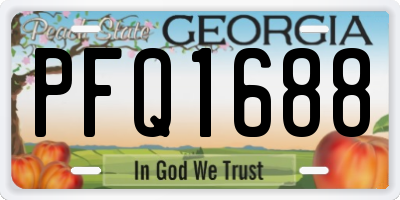GA license plate PFQ1688