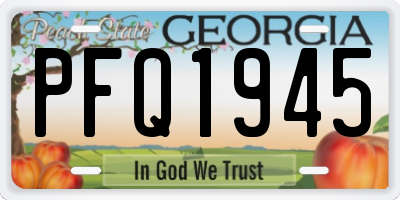 GA license plate PFQ1945