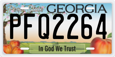 GA license plate PFQ2264