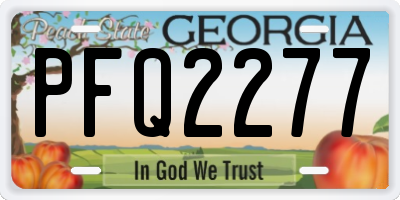 GA license plate PFQ2277
