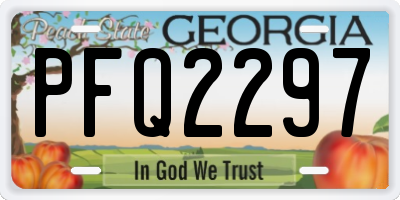 GA license plate PFQ2297