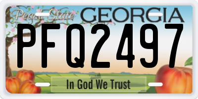 GA license plate PFQ2497