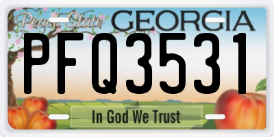 GA license plate PFQ3531