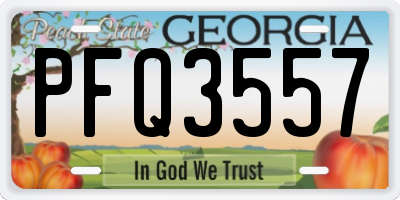 GA license plate PFQ3557