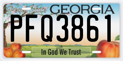 GA license plate PFQ3861