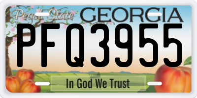 GA license plate PFQ3955