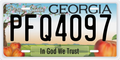 GA license plate PFQ4097
