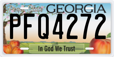 GA license plate PFQ4272