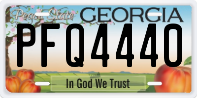 GA license plate PFQ4440