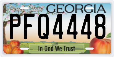 GA license plate PFQ4448