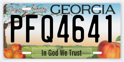 GA license plate PFQ4641