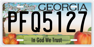 GA license plate PFQ5127