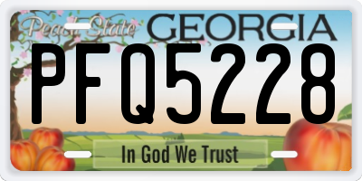 GA license plate PFQ5228