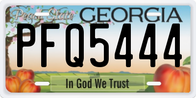 GA license plate PFQ5444