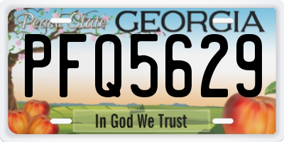 GA license plate PFQ5629