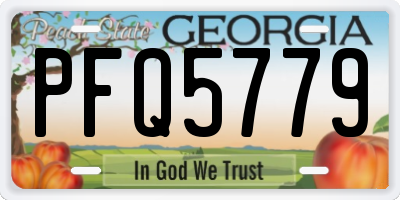 GA license plate PFQ5779