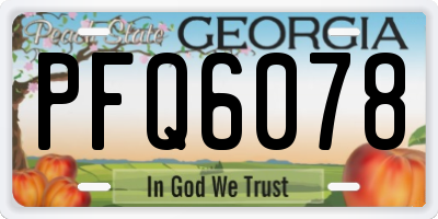 GA license plate PFQ6078