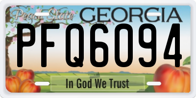 GA license plate PFQ6094