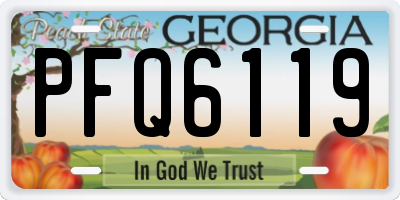 GA license plate PFQ6119