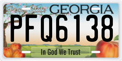 GA license plate PFQ6138