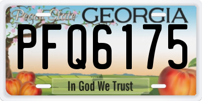 GA license plate PFQ6175