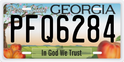 GA license plate PFQ6284