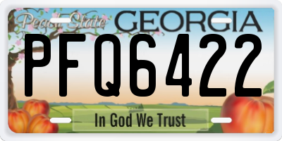 GA license plate PFQ6422