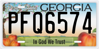 GA license plate PFQ6574