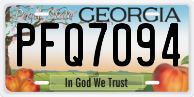 GA license plate PFQ7094