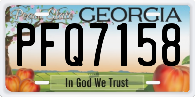 GA license plate PFQ7158