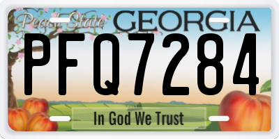 GA license plate PFQ7284