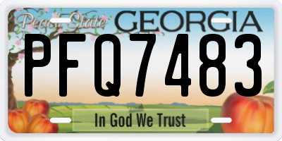 GA license plate PFQ7483