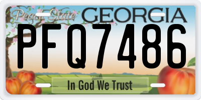 GA license plate PFQ7486