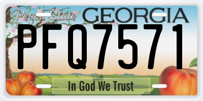 GA license plate PFQ7571