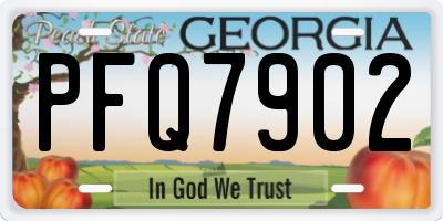 GA license plate PFQ7902