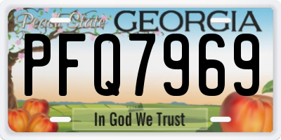 GA license plate PFQ7969