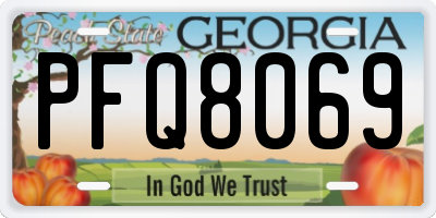 GA license plate PFQ8069