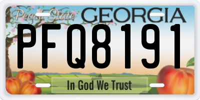 GA license plate PFQ8191
