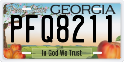 GA license plate PFQ8211