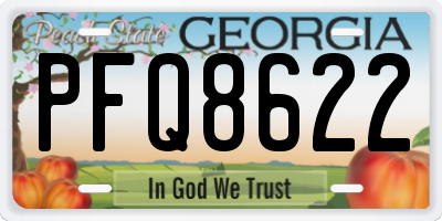 GA license plate PFQ8622