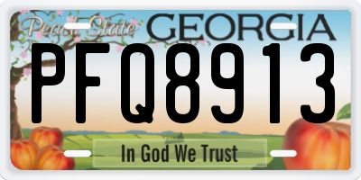 GA license plate PFQ8913