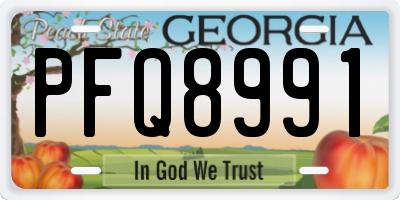 GA license plate PFQ8991