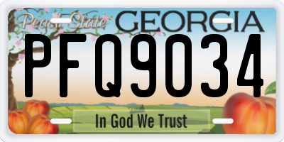 GA license plate PFQ9034