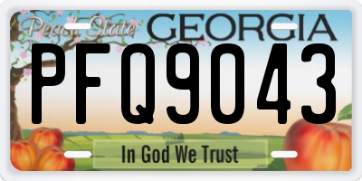 GA license plate PFQ9043