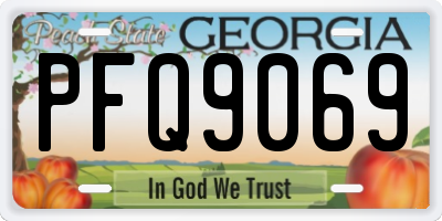 GA license plate PFQ9069